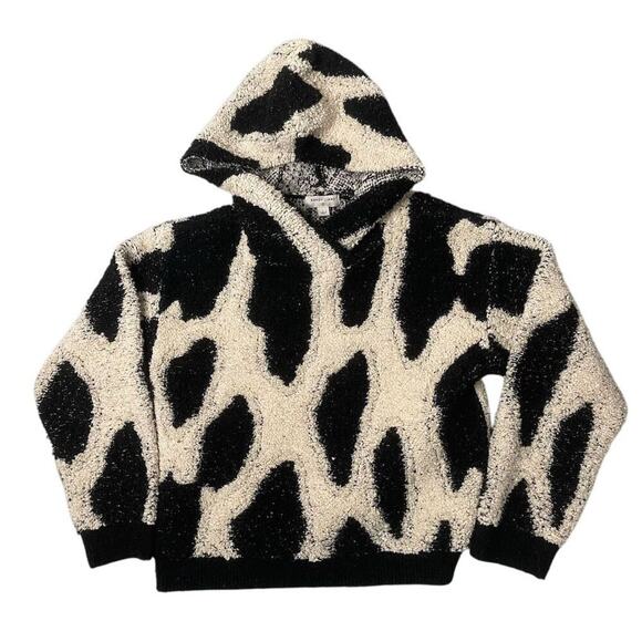 Sandy Liang x Target Women's Cow Print Sherpa Hoodie sweater Jacket Size S - Picture 1 of 10